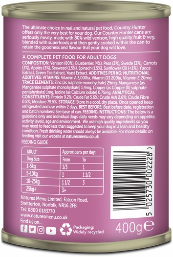 80% Wild Venison with Superfoods Can image number 1