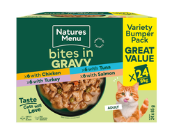 Meat Bites in Gravy Selection 24 Pouch Multipack
