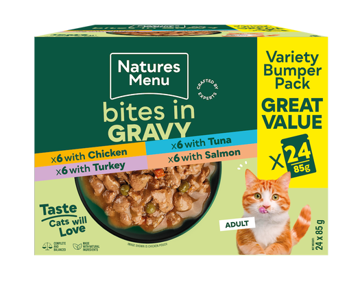 Meat Bites in Gravy Selection 24 Pouch Multipack